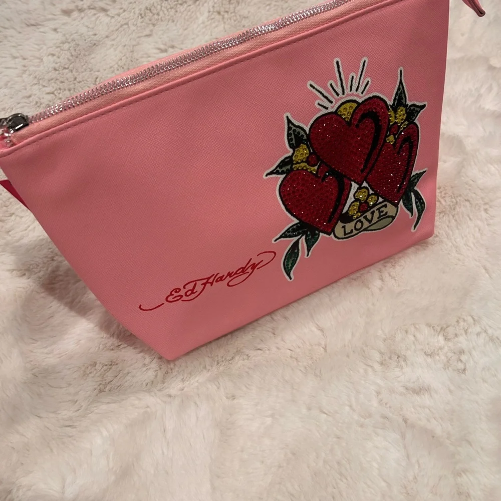 Ed Hardy Pink‎ Cosmetic Bag